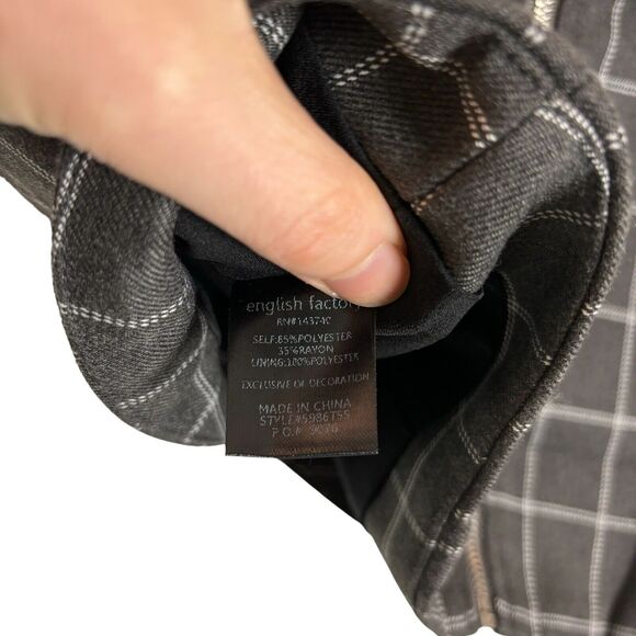 NWOT English Factory Gray Checkered Dream Sleeveless Crop Top Women's Size Small - Picture 8 of 10